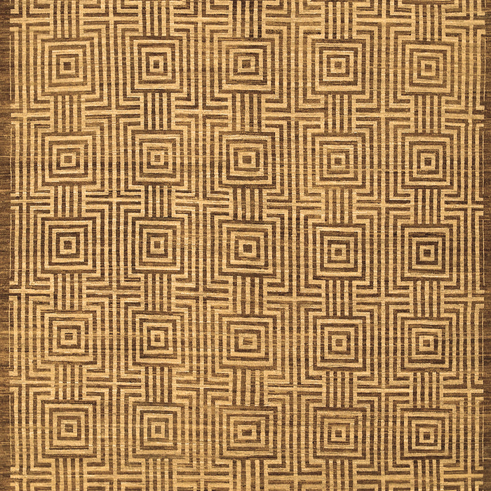 Machine Washable Abstract Brown Contemporary Rug, wshcon304brn