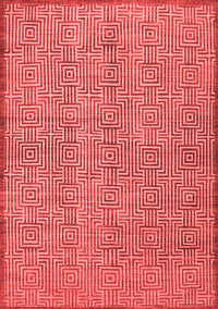 Abstract Red Contemporary Rug, con304red