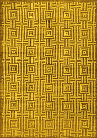 Abstract Yellow Contemporary Rug, con304yw