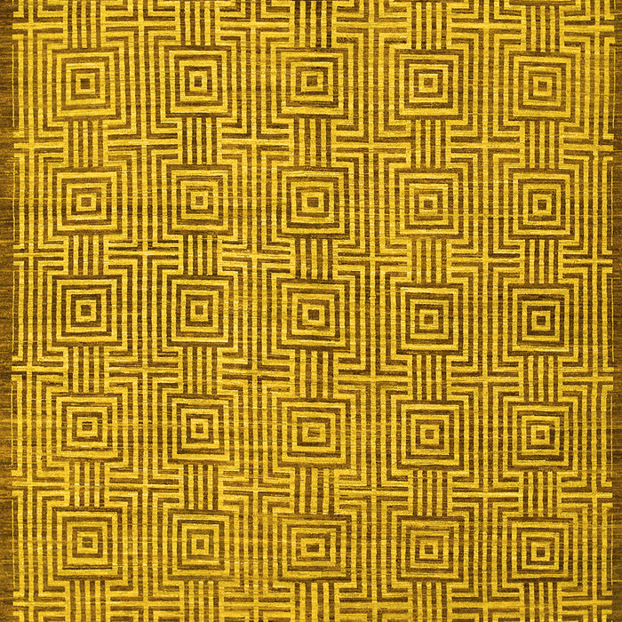 Abstract Yellow Contemporary Rug, con304yw