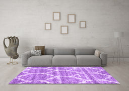 Machine Washable CON3050X Purple CON3050X Area Rugs in a Living Room, wshcon3050pur