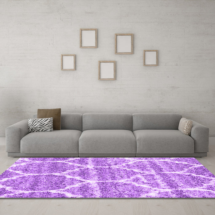 Machine Washable CON3050X Purple CON3050X Area Rugs in a Living Room, wshcon3050pur
