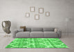 Machine Washable CON3050X Green CON3050X Area Rugs in a Living Room,, wshcon3050grn