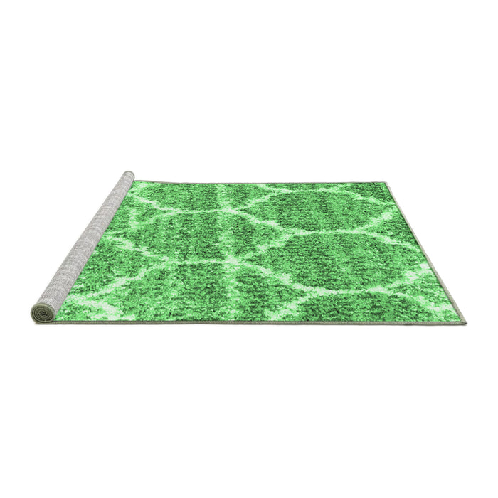 Sideview of Machine Washable CON3050X Emerald Green CON3050X Area Rugs, wshcon3050emgrn