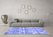 Machine Washable CON3050X Blue CON3050X Rug in a Living Room, wshcon3050blu