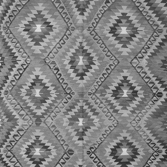 Serging Thickness of Machine Washable Southwestern Gray Country Rug, wshcon3051gry