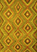 Machine Washable Southwestern Yellow Country Rug, wshcon3051yw