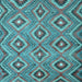 Square Machine Washable Southwestern Light Blue Country Rug, wshcon3051lblu