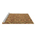 Sideview of Machine Washable Southwestern Brown Country Rug, wshcon3051brn