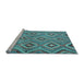 Sideview of Machine Washable Southwestern Light Blue Country Rug, wshcon3051lblu