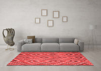 Machine Washable Southwestern Red Country Rug, wshcon3051red