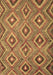 Machine Washable Southwestern Brown Country Rug, wshcon3051brn