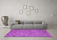 Machine Washable Southwestern Purple Country Rug, wshcon3051pur