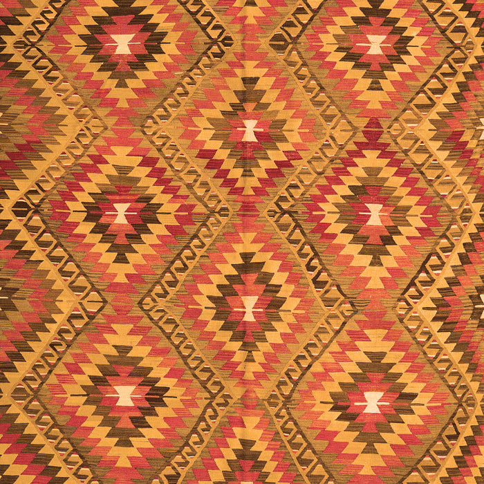 Serging Thickness of Machine Washable Southwestern Orange Country Area Rugs, wshcon3051org