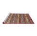 Serging Thickness of Machine Washable Contemporary Fire Brick Red Rug, wshcon3052