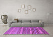 Machine Washable Southwestern Purple Country Area Rugs in a Living Room, wshcon3052pur