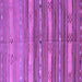 Square Machine Washable Southwestern Purple Country Area Rugs, wshcon3052pur
