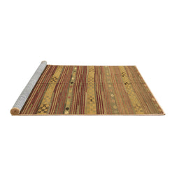 Sideview of Machine Washable Southwestern Brown Country Rug, wshcon3052brn