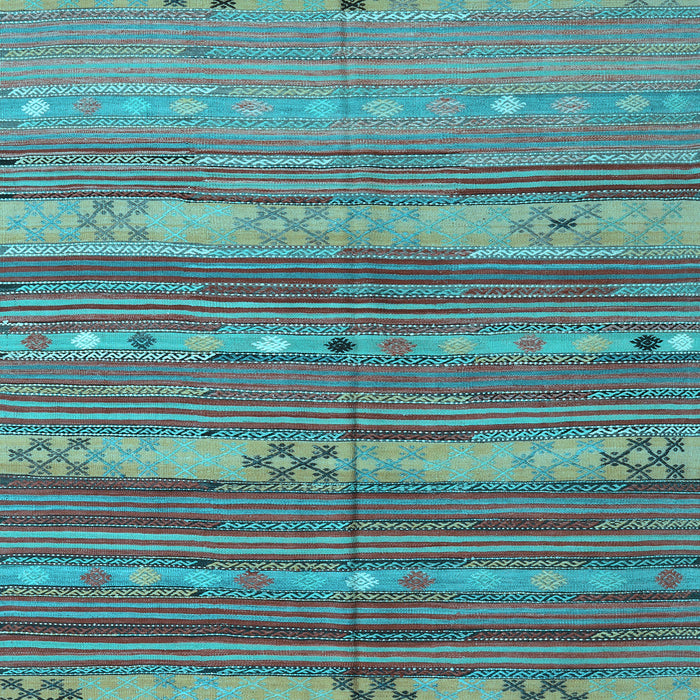 Machine Washable Southwestern Light Blue Country Rug, wshcon3052lblu