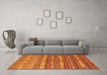 Machine Washable Southwestern Orange Country Area Rugs in a Living Room, wshcon3052org