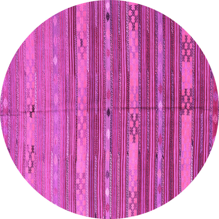 Round Southwestern Pink Country Rug, con3052pnk