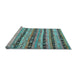 Sideview of Machine Washable Southwestern Light Blue Country Rug, wshcon3053lblu