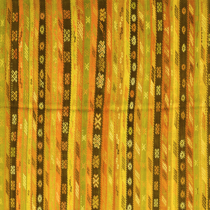 Square Southwestern Yellow Country Rug, con3053yw