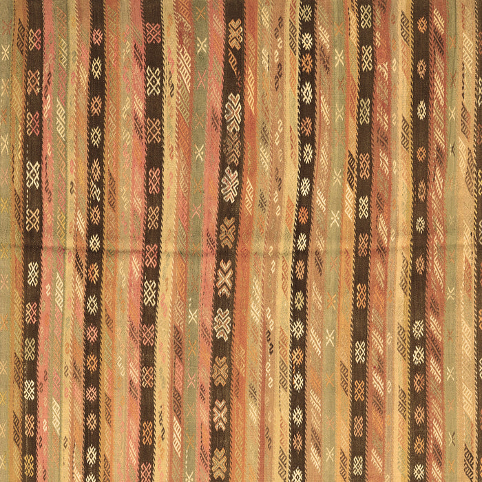 Square Southwestern Brown Country Rug, con3053brn