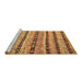 Sideview of Machine Washable Southwestern Brown Country Rug, wshcon3053brn