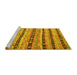 Sideview of Machine Washable Southwestern Yellow Country Rug, wshcon3053yw
