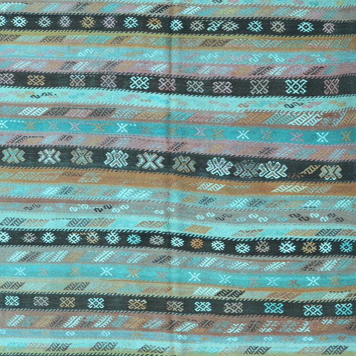 Southwestern Light Blue Country Rug, con3053lblu