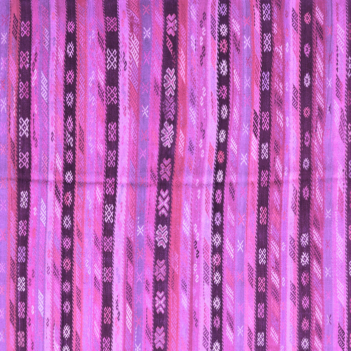 Square Machine Washable Southwestern Purple Country Area Rugs, wshcon3053pur