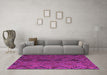 Machine Washable Southwestern Pink Country Rug in a Living Room, wshcon3054pnk