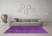 Machine Washable Southwestern Purple Country Area Rugs in a Living Room, wshcon3054pur