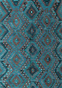 Southwestern Light Blue Country Rug, con3054lblu