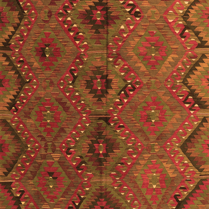 Serging Thickness of Machine Washable Southwestern Orange Country Area Rugs, wshcon3054org