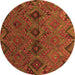 Square Southwestern Orange Country Rug, con3054org