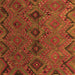 Serging Thickness of Southwestern Orange Country Rug, con3054org