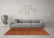 Machine Washable Southwestern Orange Country Area Rugs in a Living Room, wshcon3054org