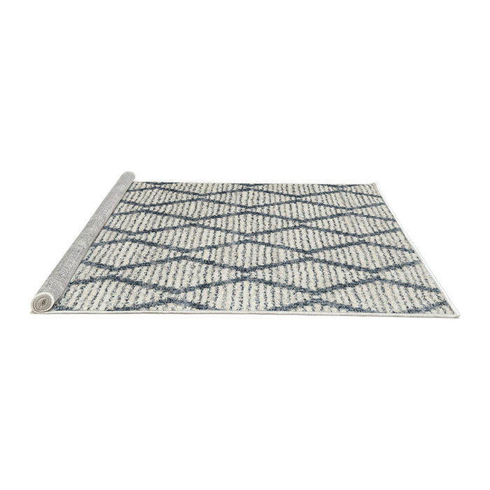 Serging Thickness of Machine Washable Contemporary Silver Gray Rug, wshcon3055
