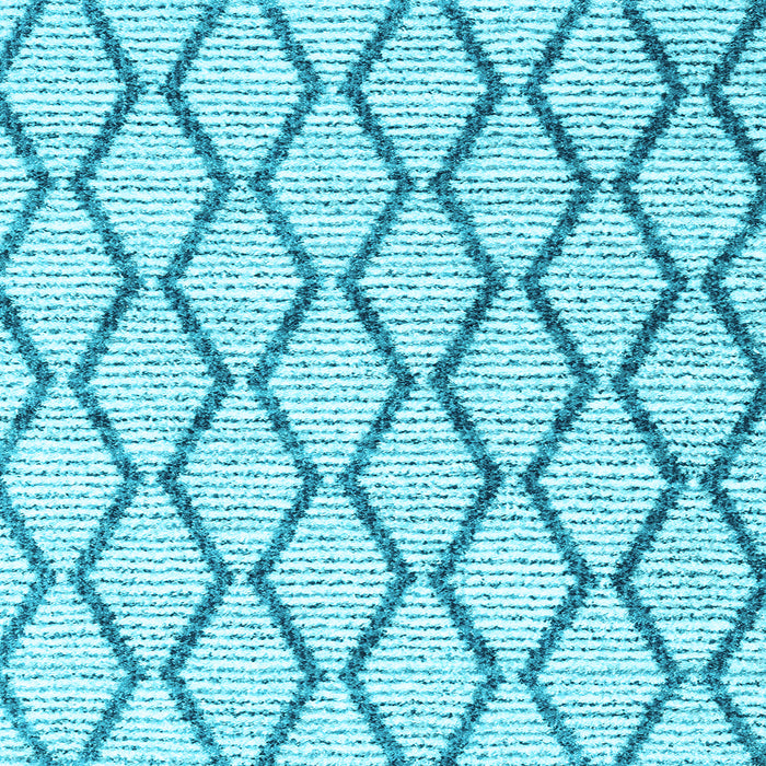 Square Machine Washable Trellis Light Blue Modern Rug, wshcon3055lblu