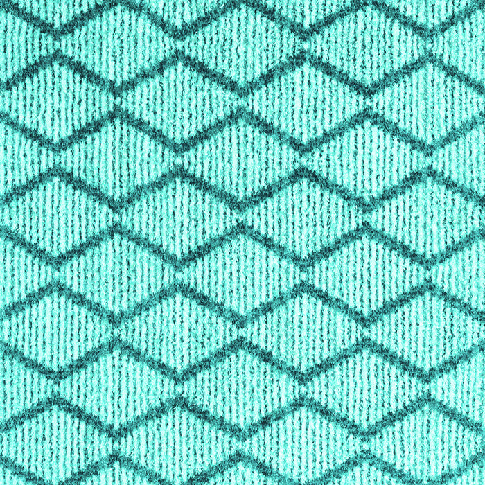 Square Trellis Turquoise Modern Rug, con3055turq