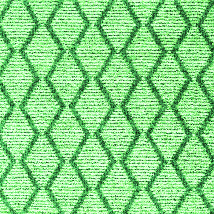 Round Machine Washable Trellis Green Modern Area Rugs, wshcon3055grn