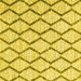 Square Machine Washable Trellis Yellow Modern Rug, wshcon3055yw