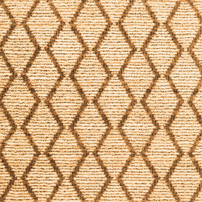 Round Machine Washable Trellis Orange Modern Area Rugs, wshcon3055org