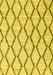 Machine Washable Trellis Yellow Modern Rug, wshcon3055yw