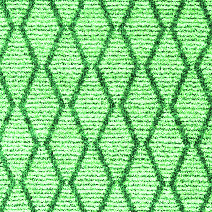 Serging Thickness of Machine Washable Trellis Green Modern Area Rugs, wshcon3055grn