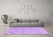 Machine Washable Trellis Purple Modern Area Rugs in a Living Room, wshcon3055pur