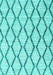 Machine Washable Trellis Turquoise Modern Area Rugs, wshcon3055turq