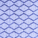 Square Machine Washable Trellis Blue Modern Rug, wshcon3055blu